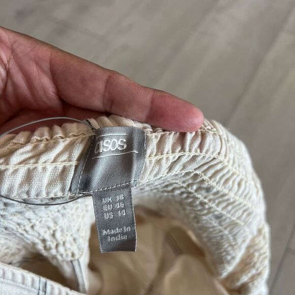 Asos Design Strapless Striped Jumpsuit Romper - Size 14 - Picture 9 of 10